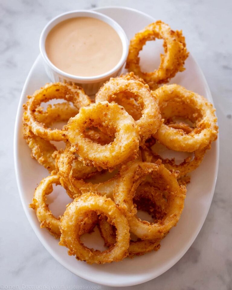 Crispy Onion Rings with Dipping Sauce Recipe