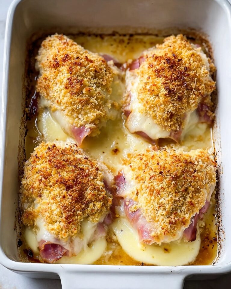 Crispy Chicken Cordon Bleu with Creamy Dijon Sauce Recipe