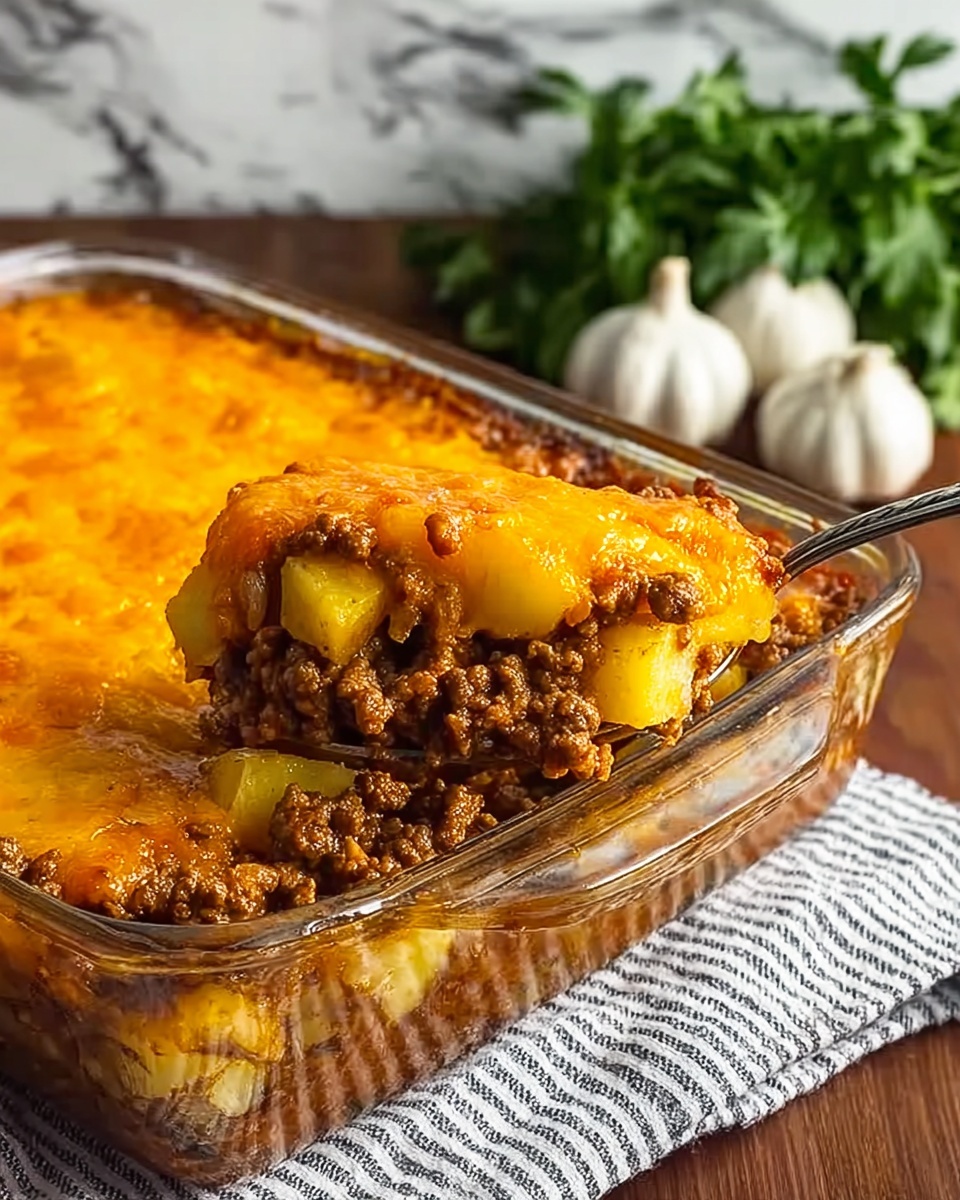 Mouthwatering Cheesy Hamburger Recipe - Recipe Image