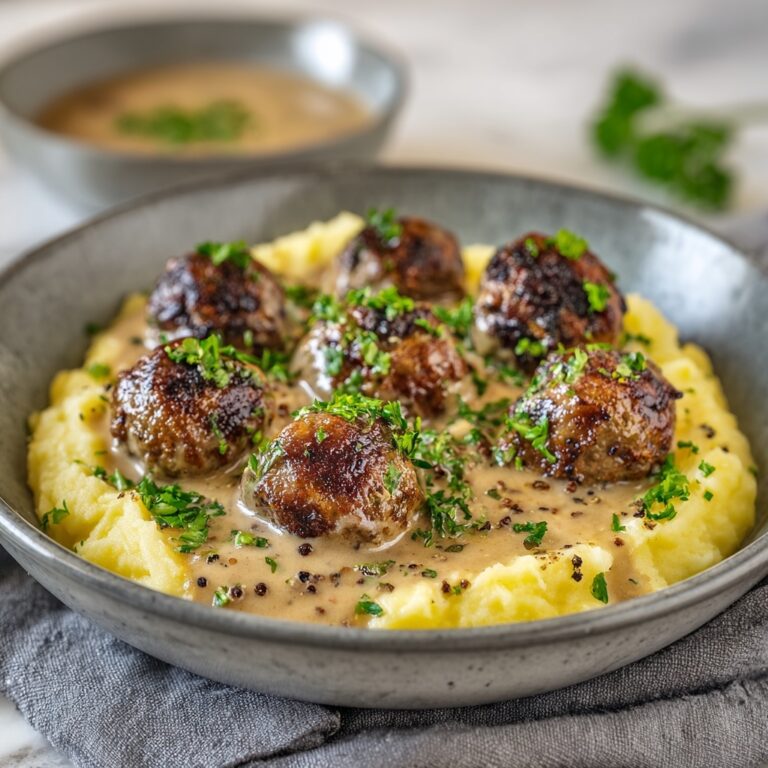 Swedish Meatballs with Rich Gravy and Noodles Recipe