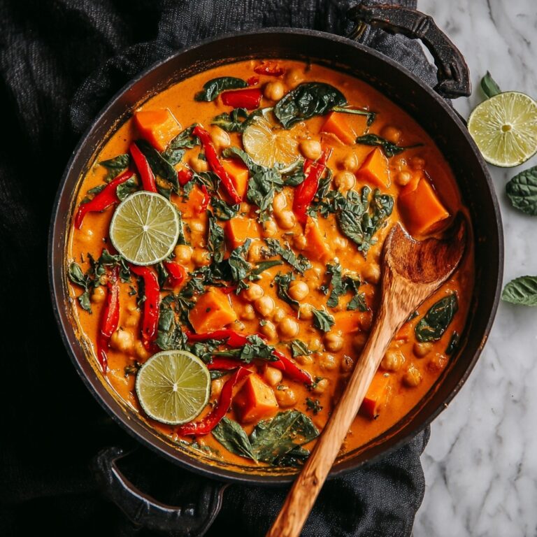 Thai Red Curry with Butternut Squash and Chickpeas Recipe