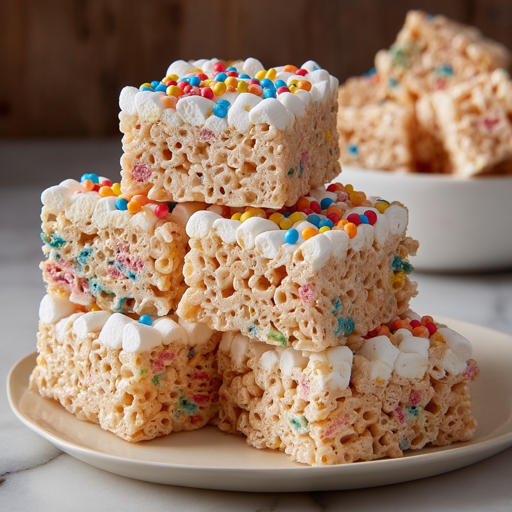 Festive Marshmallow Rice Krispies Treats Recipe - Recipe Image