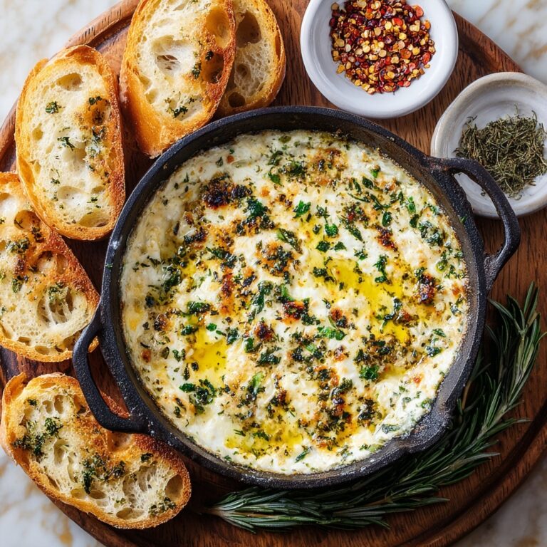 Warm Garlic Herb Fontina Dip Recipe