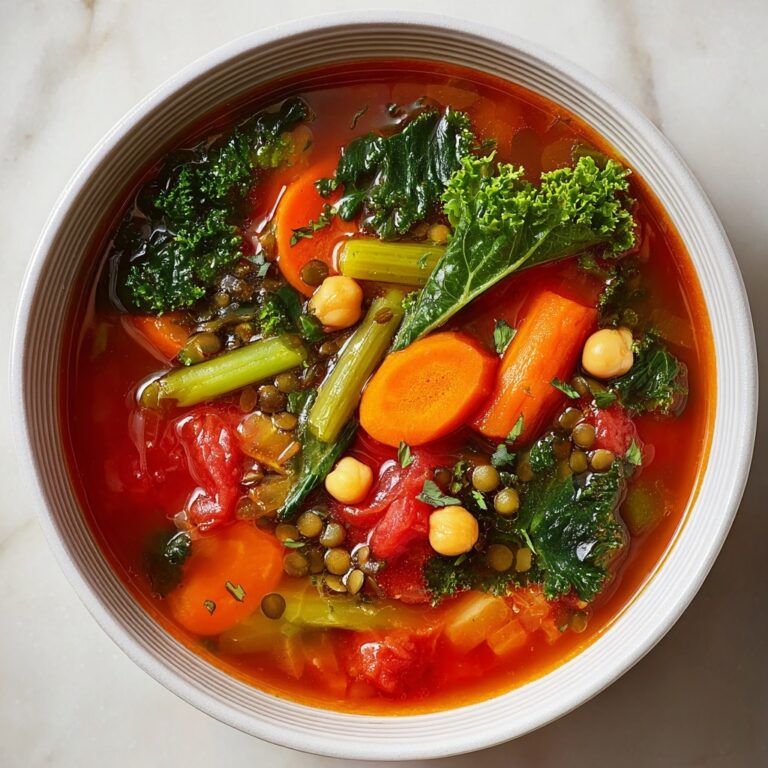 High-Protein Vegetarian Lentil and Bean Vegetable Soup Recipe