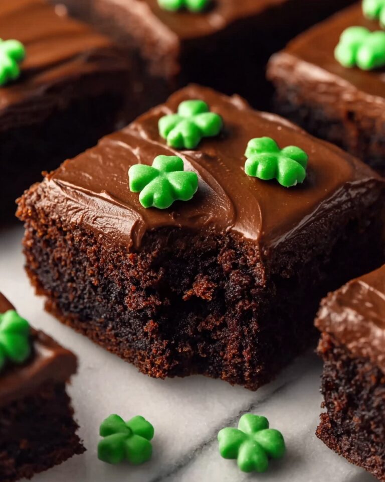 St. Patrick’s Day Frosted Bite Brownies Recipe