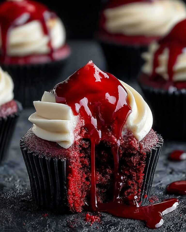 Sinfully Sweet Vampire Bite Halloween Cupcakes Recipe