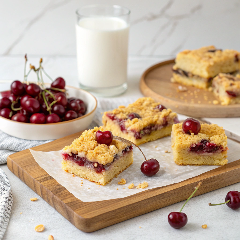 Cherry Crumble Bars Recipe - Recipe Image