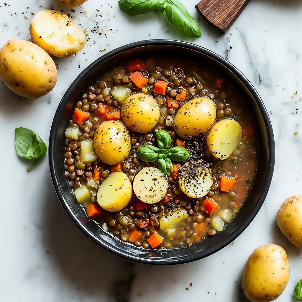 Hearty Lentil and Potato Soup Recipe - Recipe Image