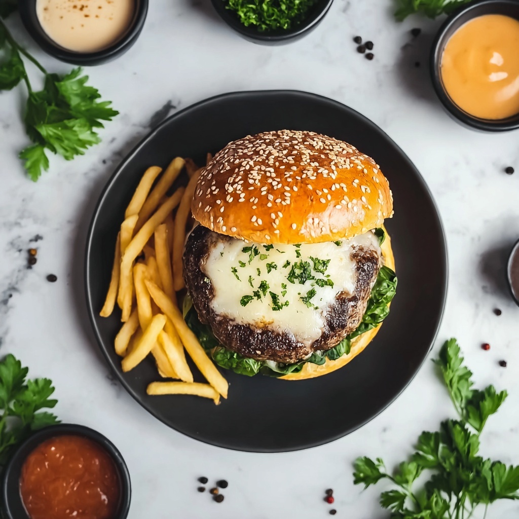 Garlic Double Steakburger Recipe - Recipe Image