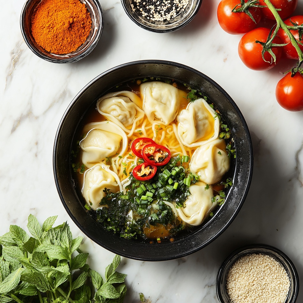Homemade Wonton Noodle Soup Recipe - Recipe Image