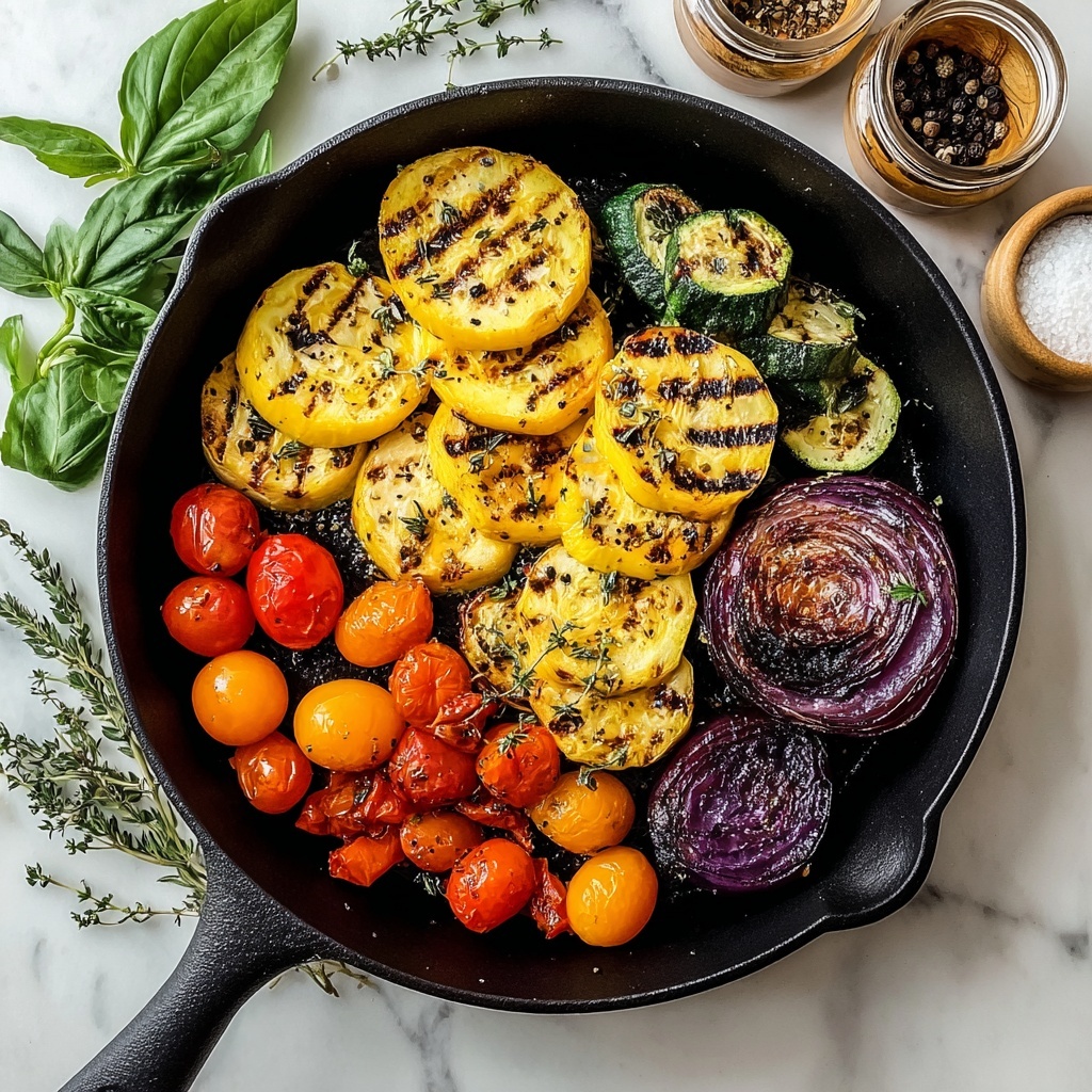 Grilled Vegetables with Herbs and Olive Oil Recipe - Recipe Image