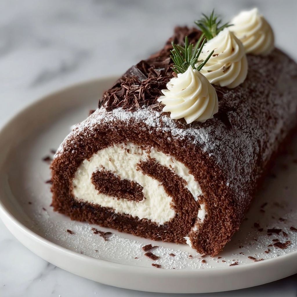 Christmas Yule Log Sheet Cake Recipe - Recipe Image