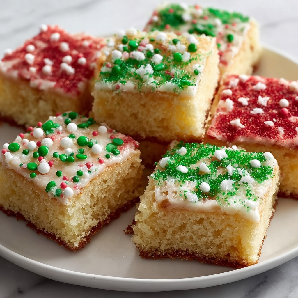 Festive Christmas Sugar Cookie Bars Recipe - Recipe Image
