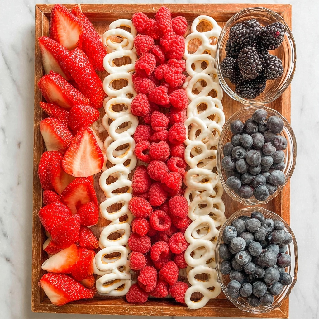 Flag Fruit Tray Recipe - Recipe Image