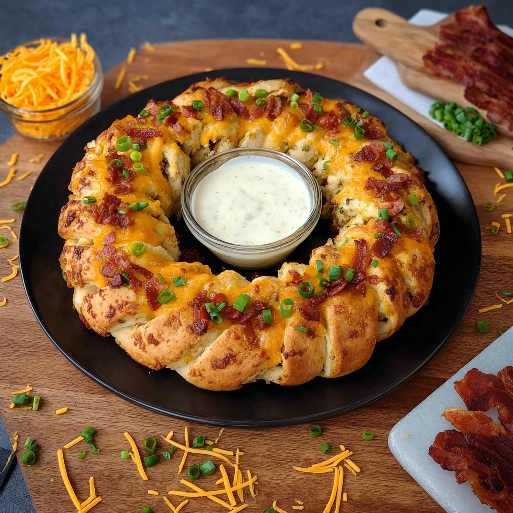 Chicken Bacon Ranch Crescent Ring Recipe - Recipe Image