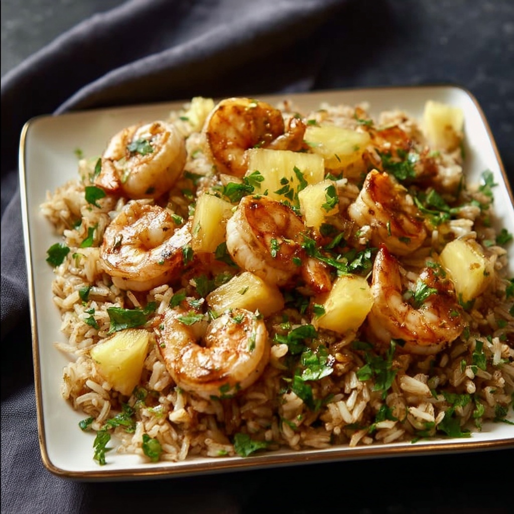 Easy Shrimp and Pineapple Fried Rice Recipe - Recipe Image
