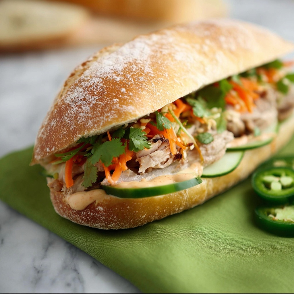 Leftover Turkey Asian Banh Mi Sandwich Recipe - Recipe Image