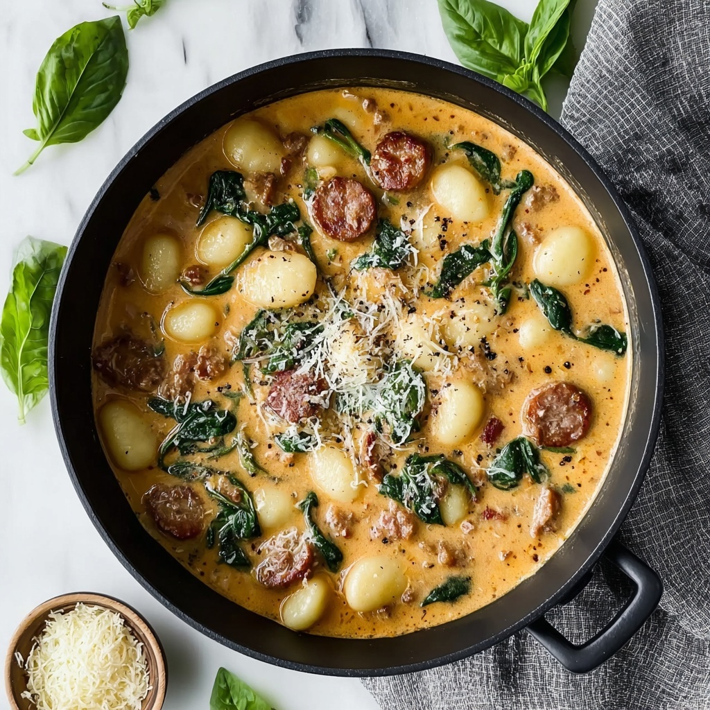 Creamy Italian Sausage Gnocchi Soup Recipe - Recipe Image