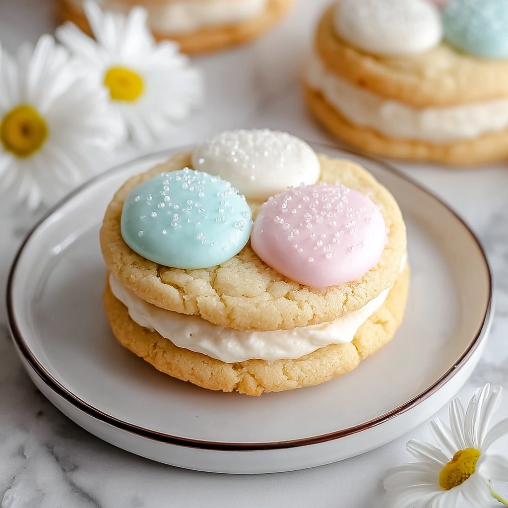 Pastel Sugar Cookie Sandwiches Recipe - Recipe Image