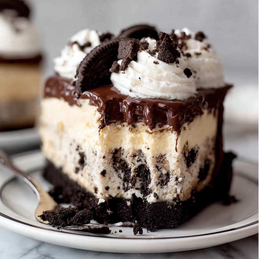 Oreo Cheesecake with Chocolate Ganache Recipe - Recipe Image