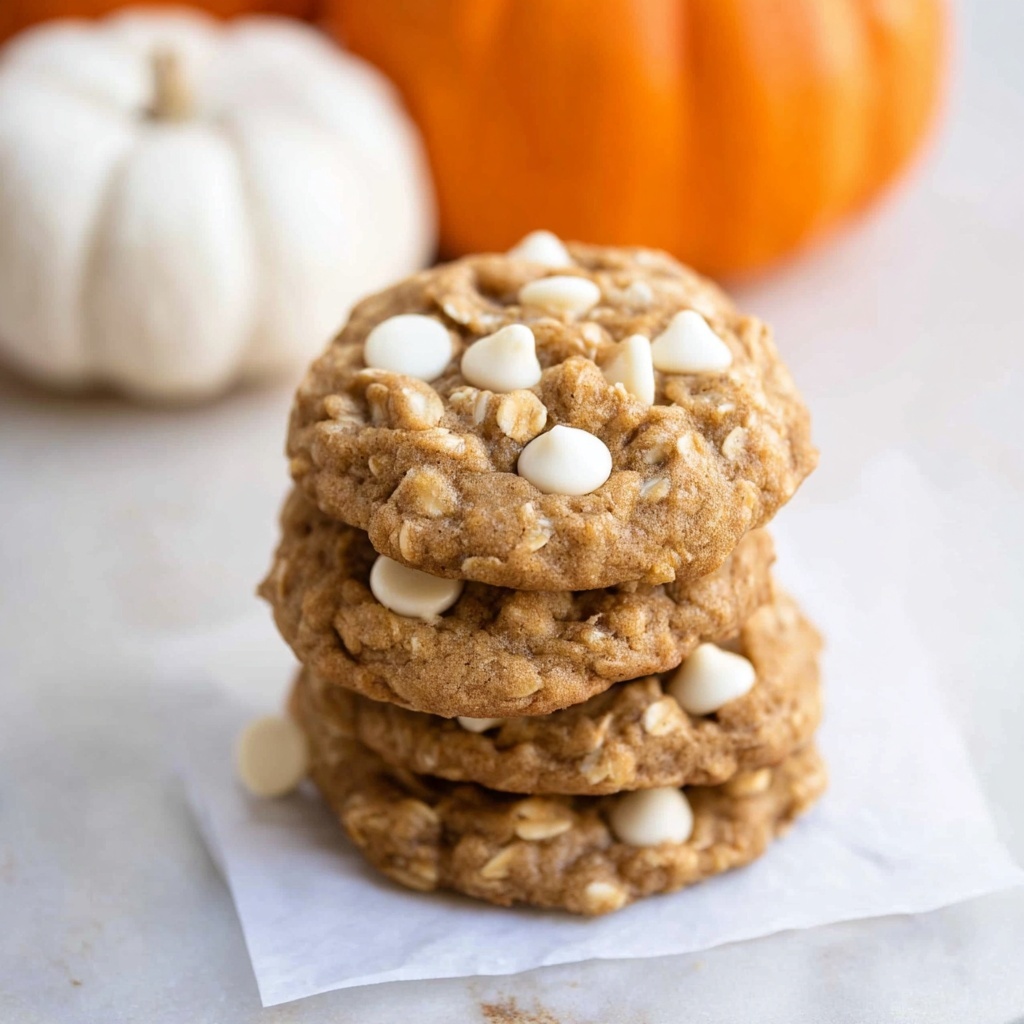 Pumpkin Oatmeal White Chocolate Chip Cookies Recipe - Recipe Image