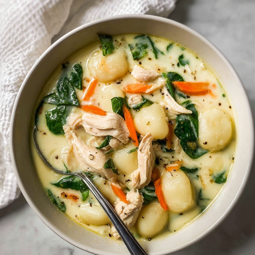 Creamy Chicken Gnocchi Soup Recipe - Recipe Image