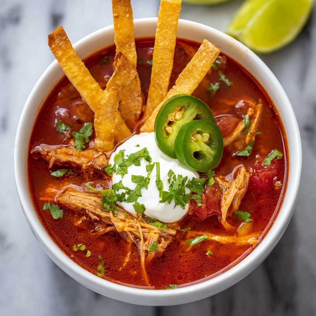 Healthy Chicken Tortilla Soup in Crock Pot Recipe - Recipe Image