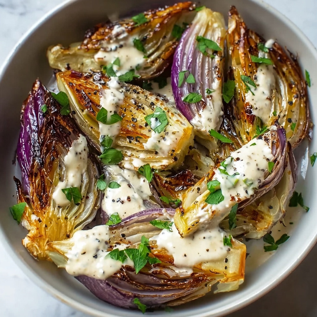 Roasted Cabbage with Creamy Yogurt Sauce Recipe - Recipe Image