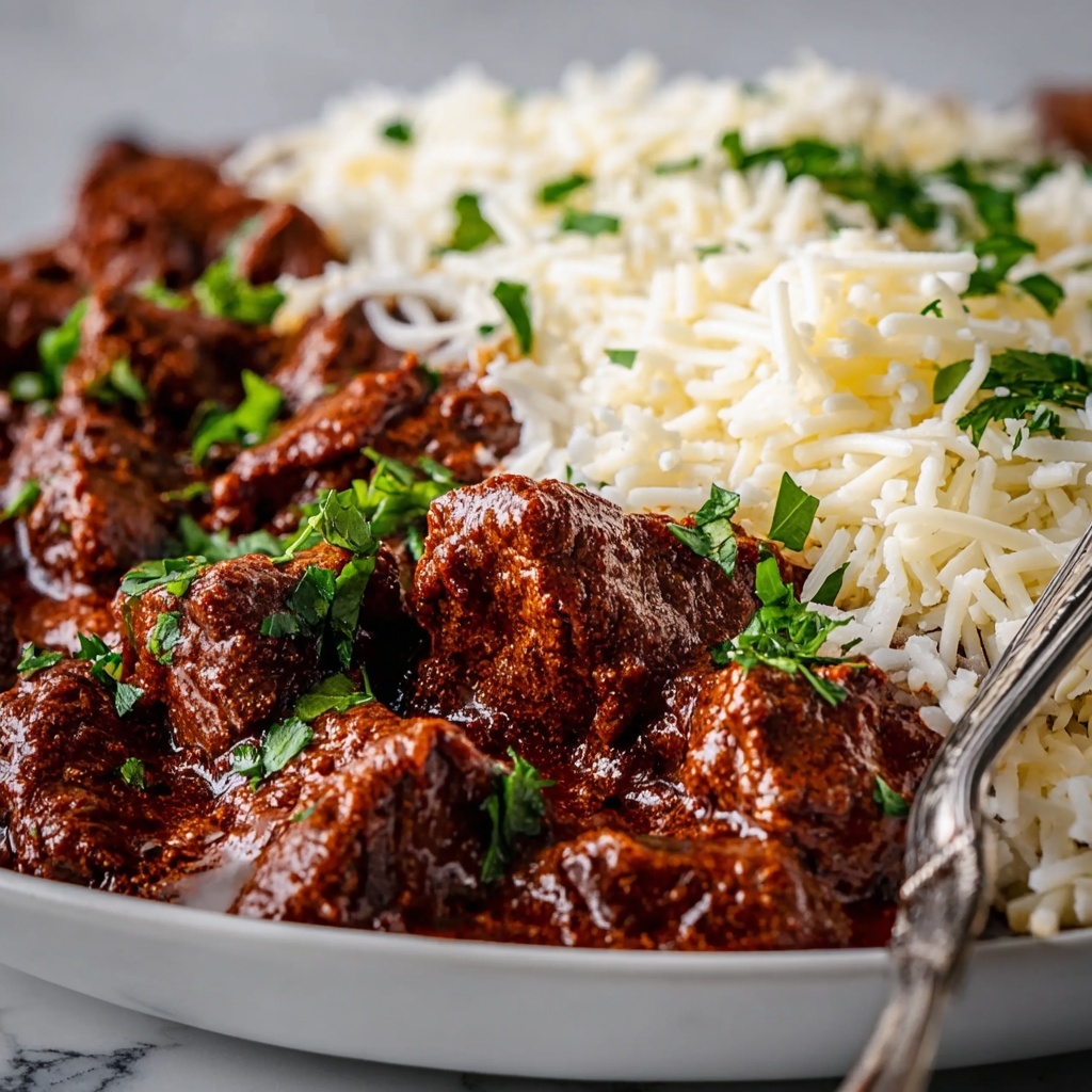 Chile Colorado: Tender Beef Stew in a Rich Guajillo and Ancho Chile Sauce Recipe - Recipe Image