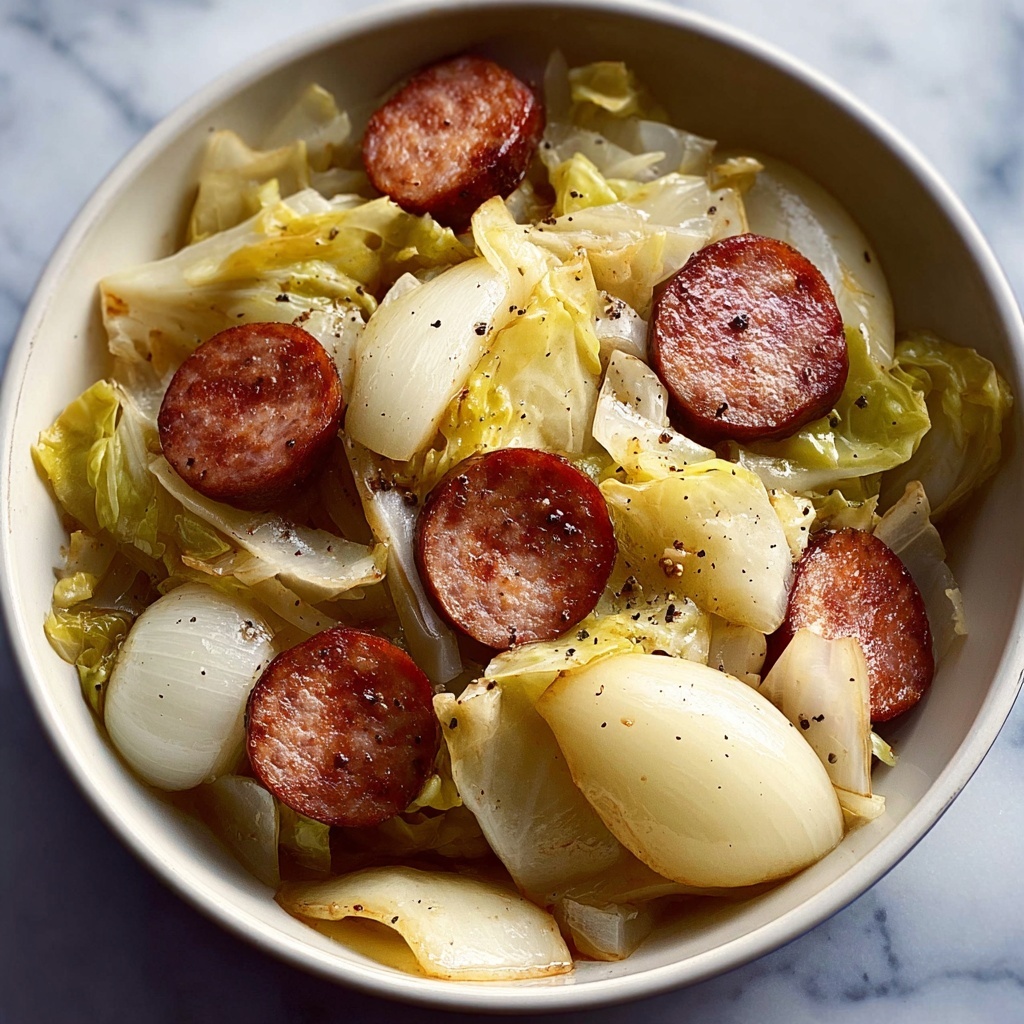 Delicious Slow Cooker Cabbage and Sausage Recipe - Recipe Image