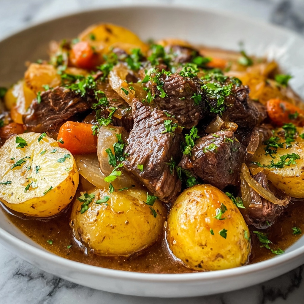 Crockpot Loaded Steak and Potato Bake Recipe - Recipe Image