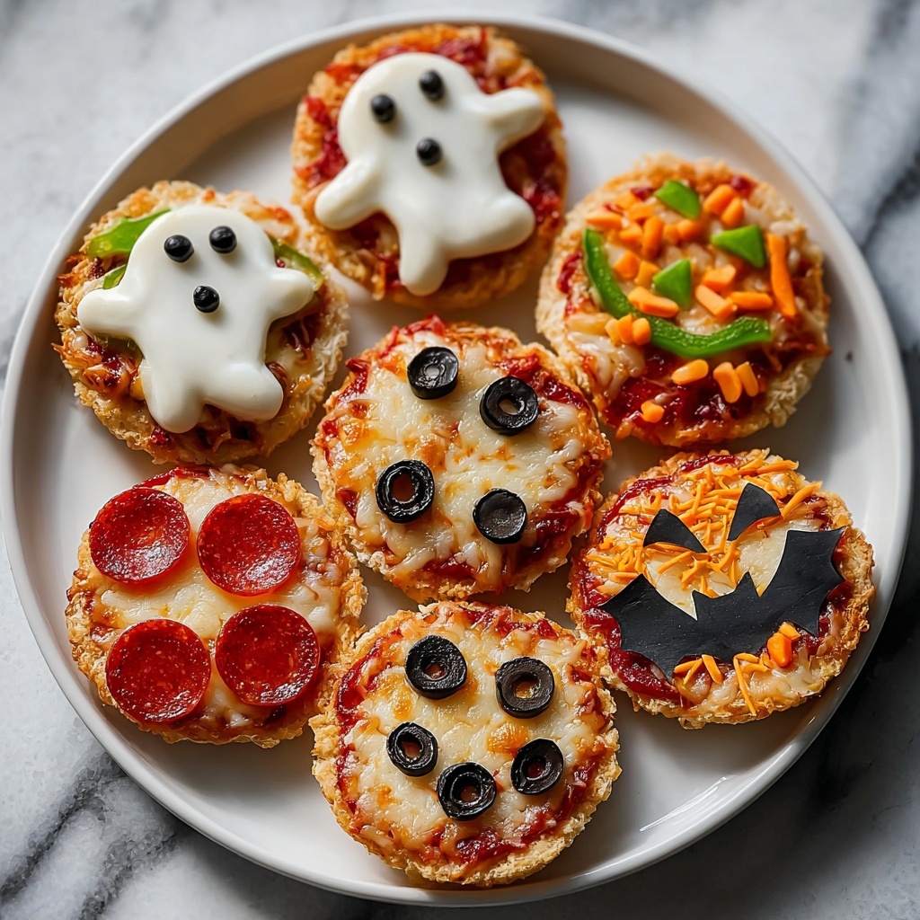 Halloween Mini Pizzas Recipe - Recipe Image