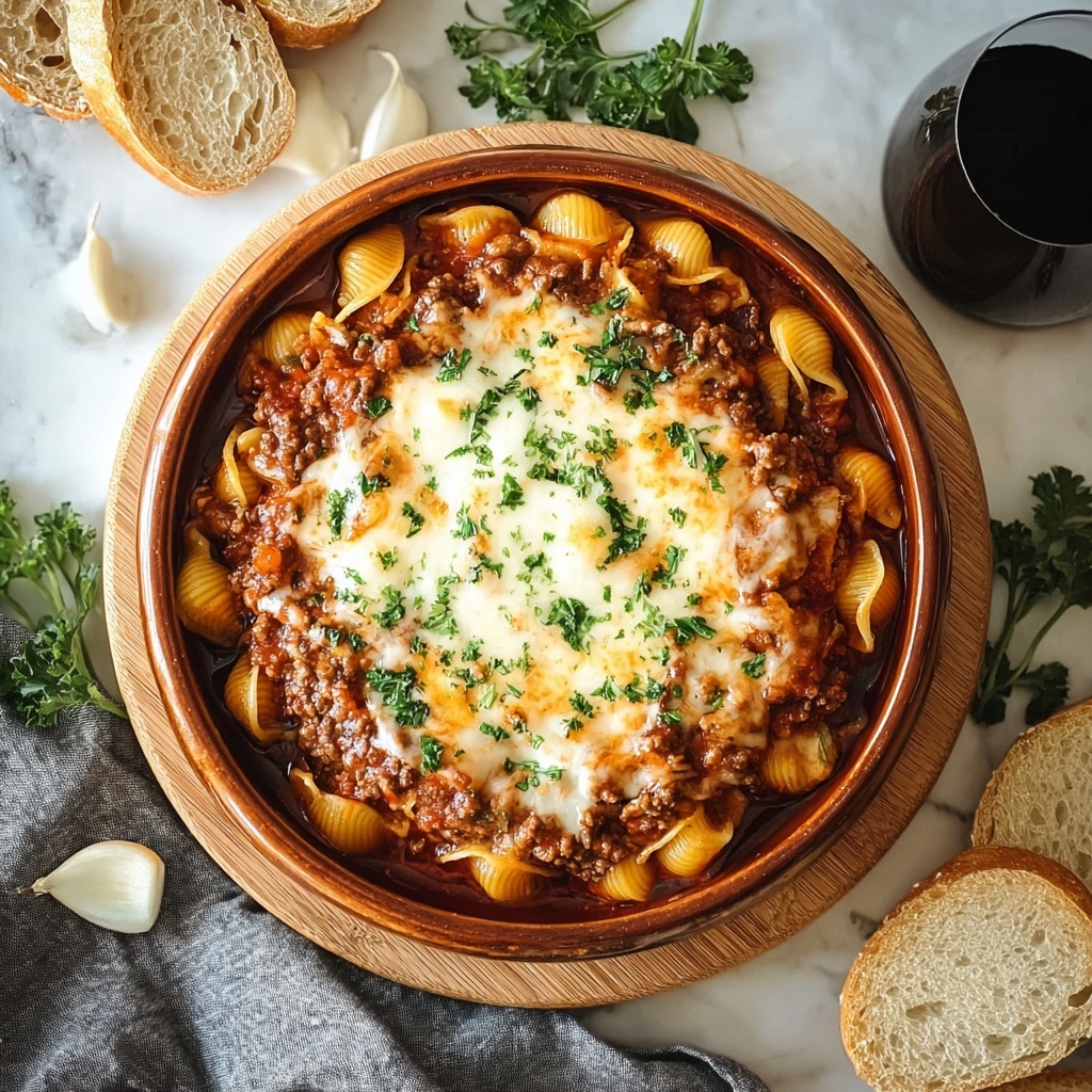 Creamy Beef and Shells Recipe - Recipe Image