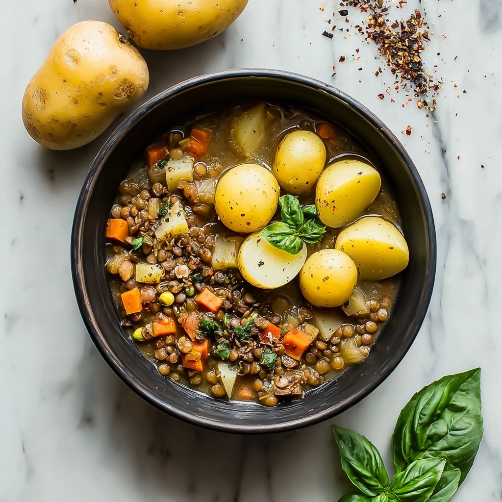Hearty Lentil and Potato Soup Recipe - Recipe Image