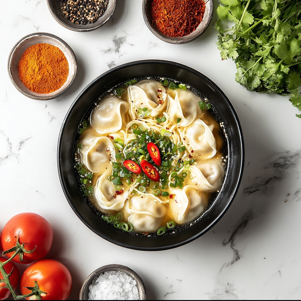 Homemade Wonton Noodle Soup Recipe - Recipe Image