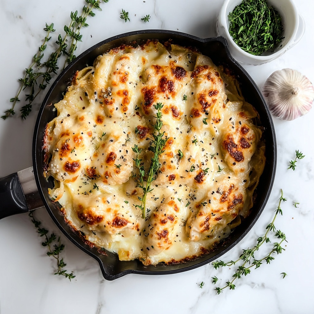 Creamy Garlic Parmesan Chicken Pasta Bake Recipe - Recipe Image