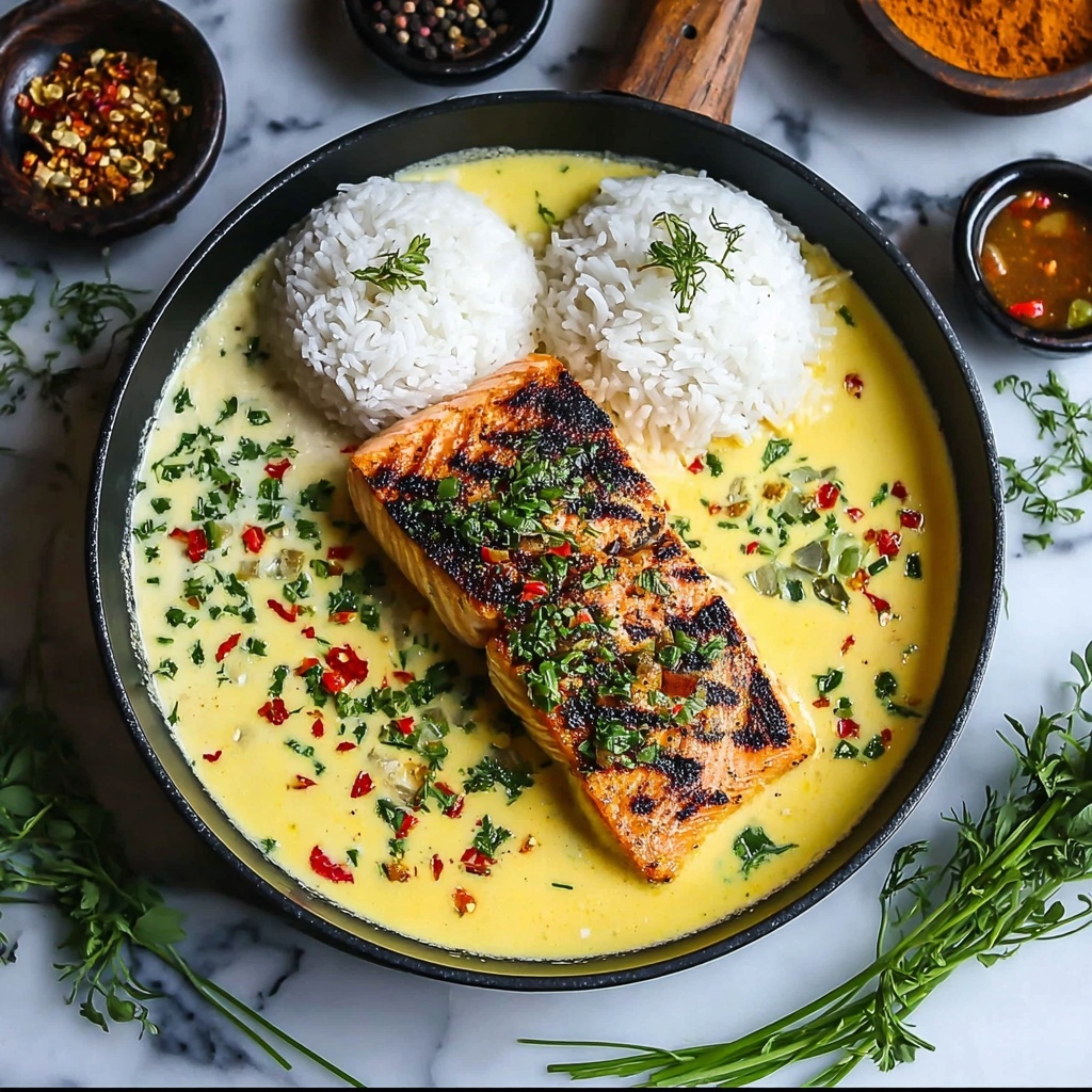 Coconut Curry Salmon with Garlic Butter Recipe - Recipe Image
