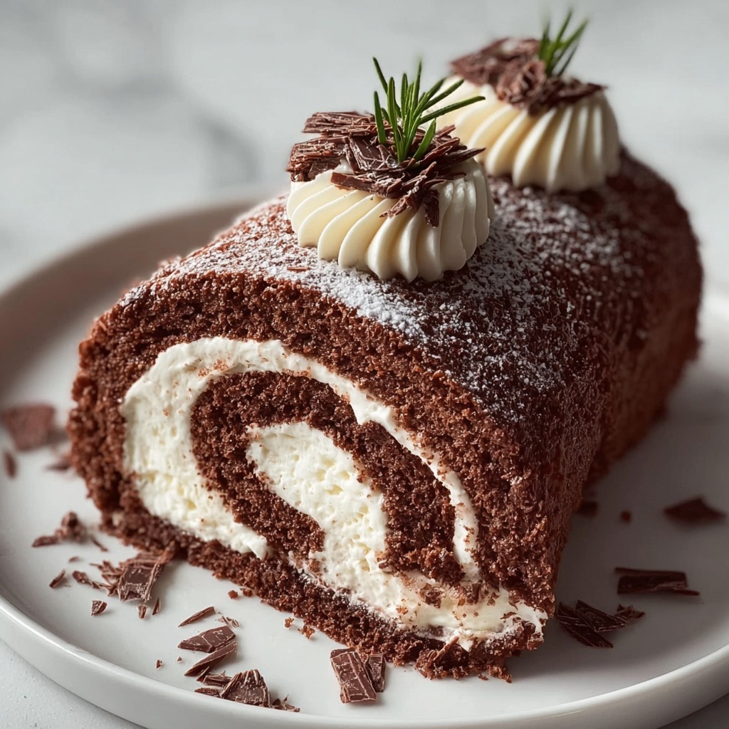 Christmas Yule Log Sheet Cake Recipe - Recipe Image