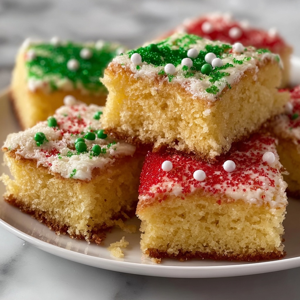 Festive Christmas Sugar Cookie Bars Recipe - Recipe Image