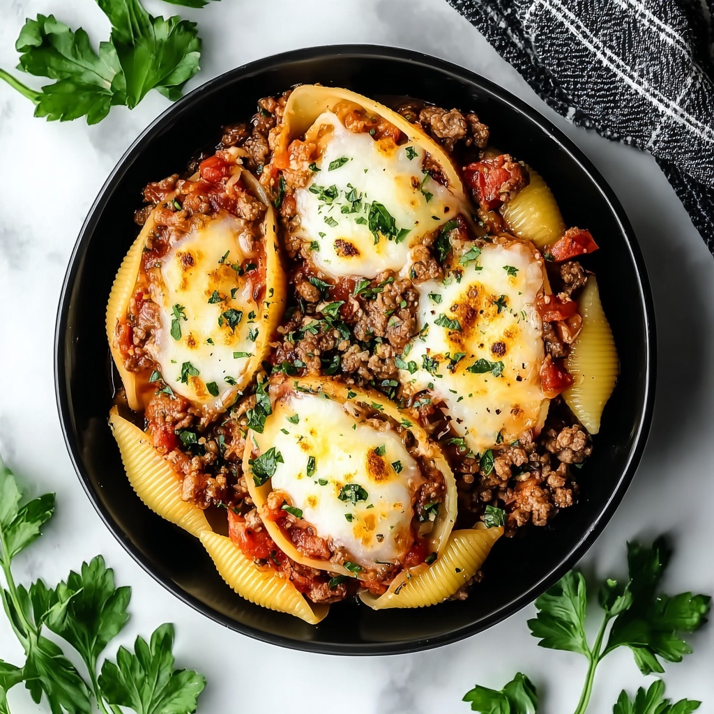 Stuffed Shells with Ground Beef and Ricotta Recipe - Recipe Image