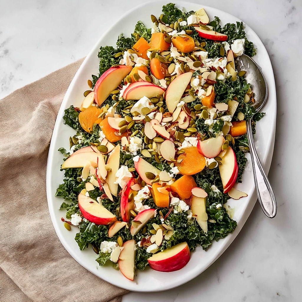 Healthy Christmas Kale Salad with Persimmons and Pears Recipe - Recipe Image