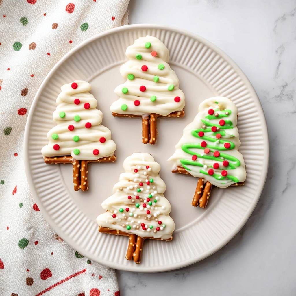 White Chocolate Christmas Trees Recipe - Recipe Image