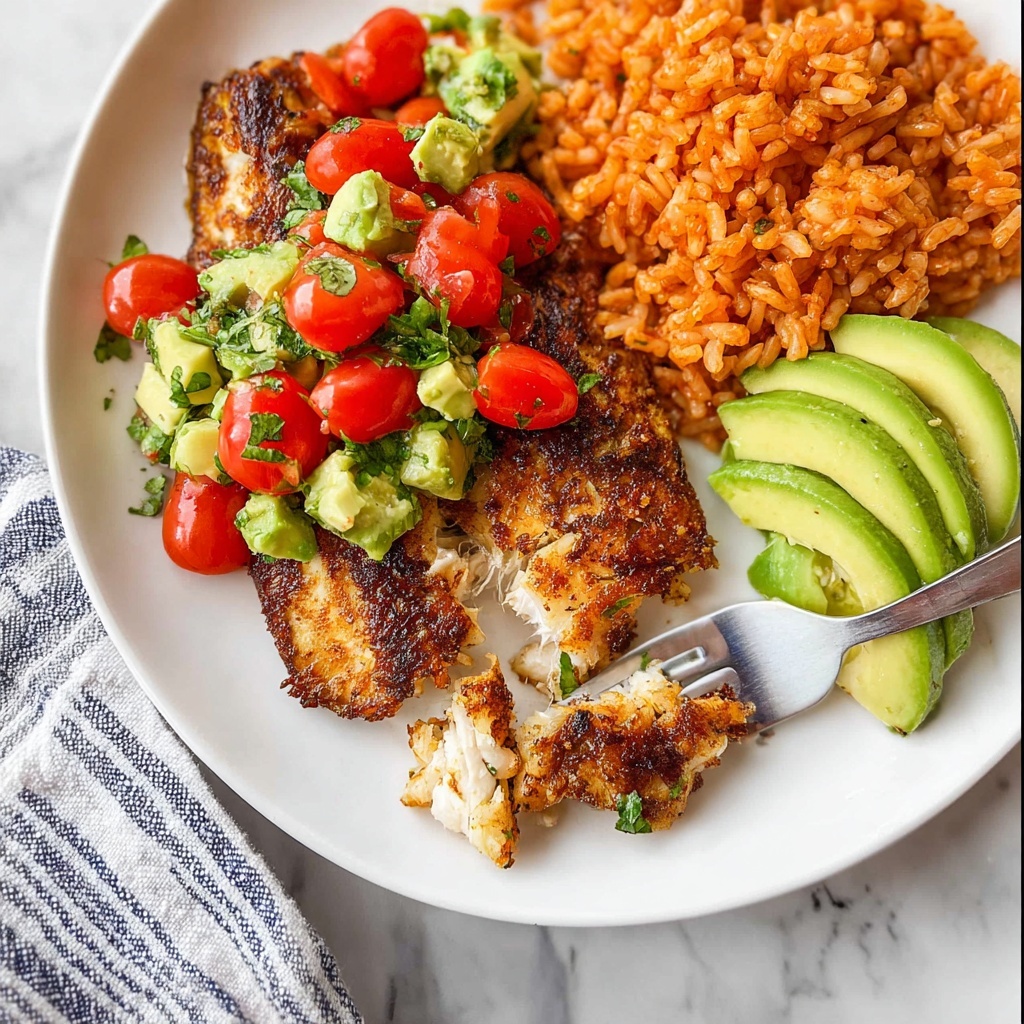 Blackened Tilapia with Avocado Tomato Salsa Recipe - Recipe Image