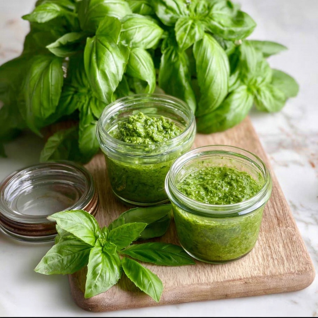 Easy Homemade Southern Basil Pesto Recipe - Recipe Image