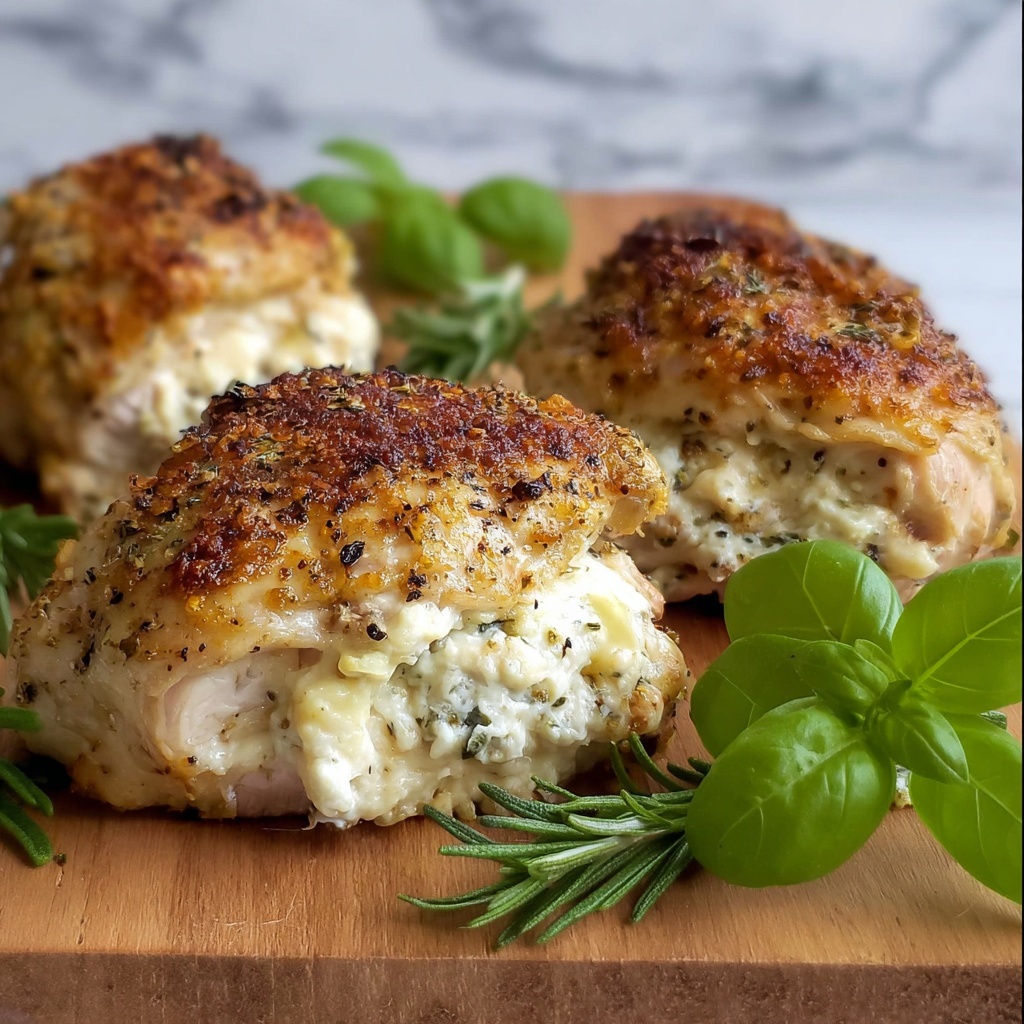 Easy Cheesy Herb Stuffed Chicken Breasts Recipe - Recipe Image