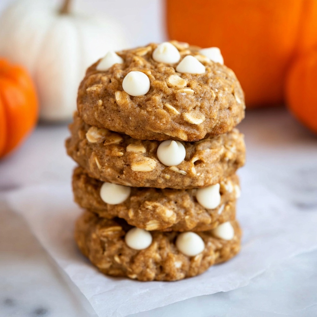 Pumpkin Oatmeal White Chocolate Chip Cookies Recipe - Recipe Image