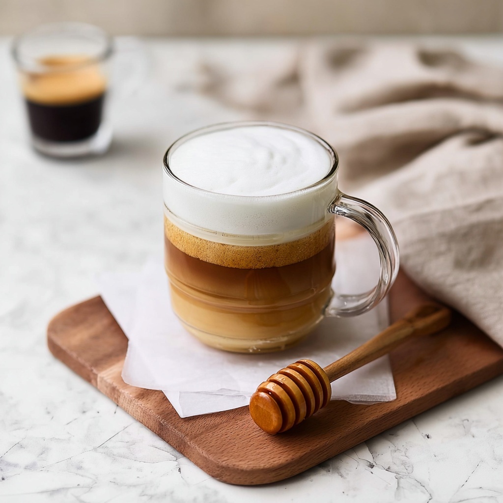 Honey Almond Milk Flat White (Hot) Recipe - Recipe Image