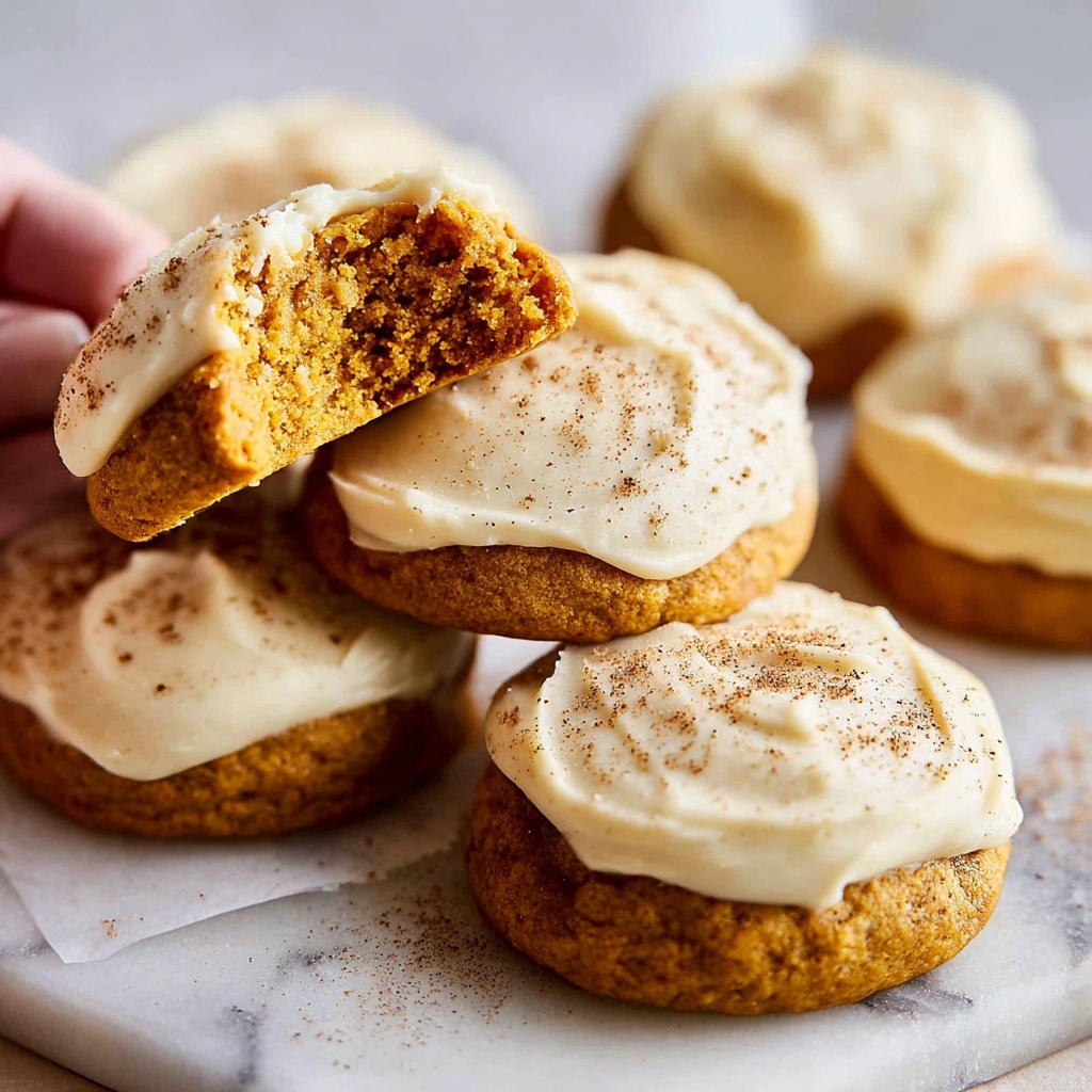 Pumpkin Cookies with Cream Cheese Frosting Recipe - Recipe Image