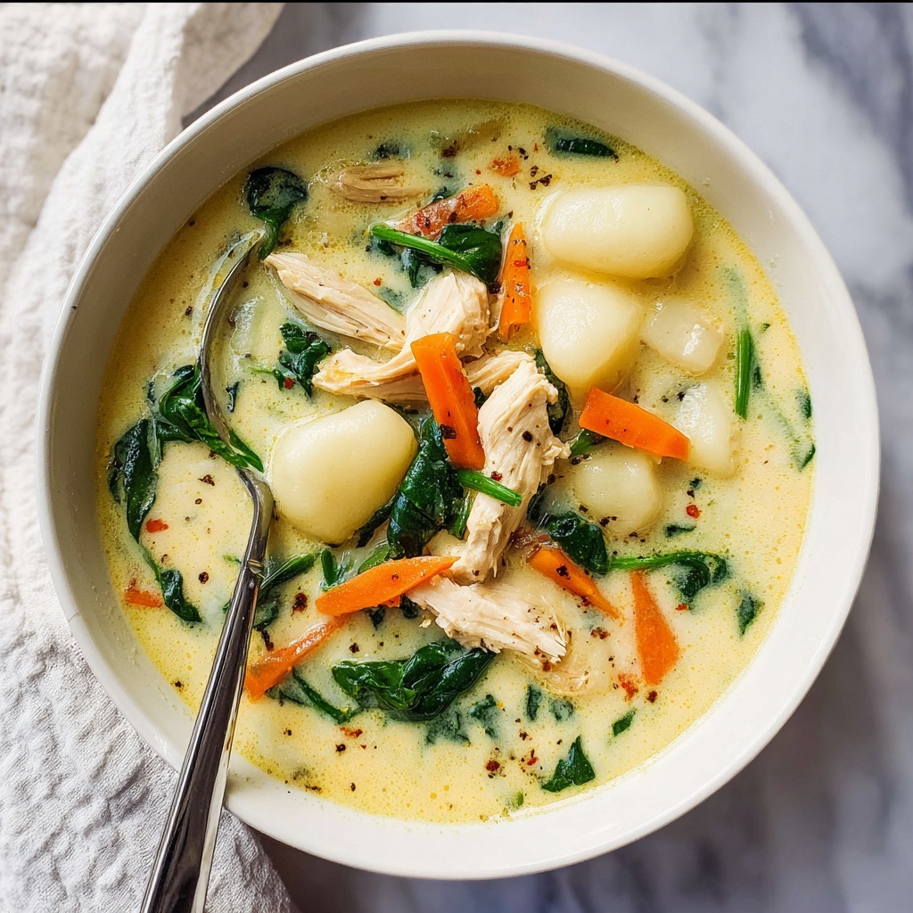 Creamy Chicken Gnocchi Soup Recipe - Recipe Image