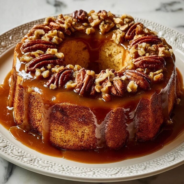 Apple Pecan Cake With Caramel Glaze Recipe